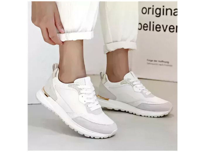 R409- Tennis Moow unie (T36-T41) (blanc)