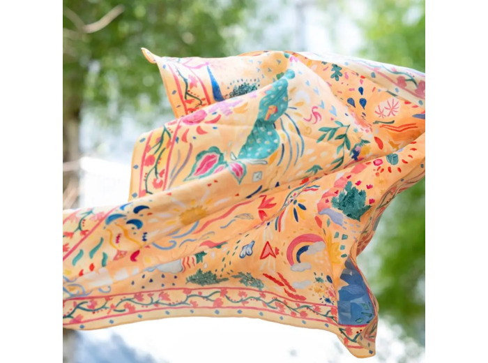 Grand carré de soie Amour