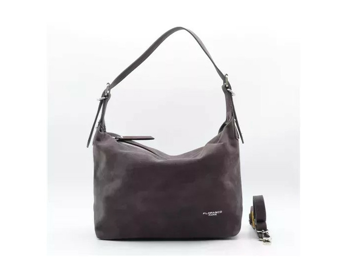 P402- Sac besace aspect Daim Flora & Co (gris)