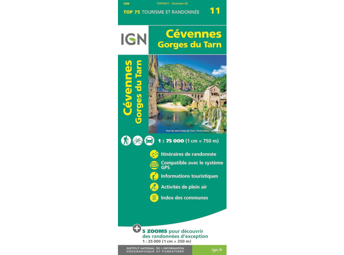 TOP75011 CEVENNES GORGES DU TARN