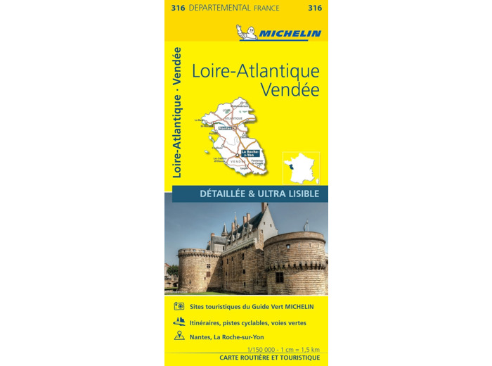 CARTE DEPARTEMENTALE LOIRE-ATLANTIQUE, VENDEE