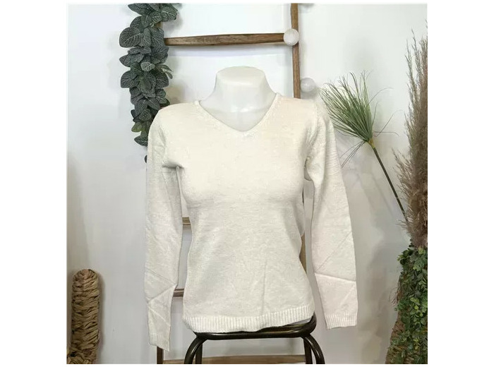 Y248- Pull Laine Cachemire "Tricotonic" (les T36&40) (beige)