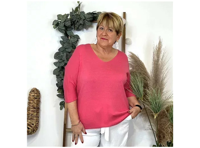 Z145.- Pull léger Emporium (Gt) (fuchsia)