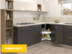 Plateau 3/4 tournant 2 niveaux pour meuble cuisine