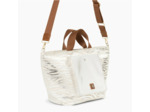 Sac cabas Vanessa Wu argenté imprimé zèbre