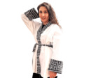KIMONO BLANC EN COTON ASSORTI AVEC DU BOGOLAN