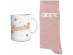 STC coffret mug et chaussettes à pailettes "Cocotte"