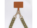 Chaine grosse maille avec pad universel - serie IBIZA - KAKI- 1.2M