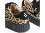 Baskets éclair léopard beige et noir à scratchs - Alia - Vanessa Wu
