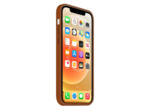 Coque Silicone Moxie BeFluo Fine et Légère pour iPhone 14 Plus, Intérieur Microfibre - Havane