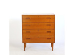 Commode en teck quatre tiroirs