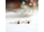 Boucles d'oreilles Ellis - Or 24 carats et Labradorite - Prune