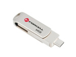 FORCELL F-DATA Clé USB double ports 32/64/128Go (USB, USB-C)