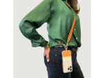 Chaine grosse maille avec pad universel - serie IBIZA - ORANGE- 1.2M