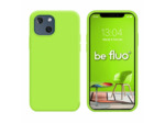 Coque Silicone Moxie BeFluo Fine et Légère pour iPhone 14 Plus, Intérieur Microfibre - Vert pomme