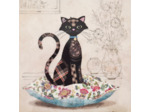 KIUB - Petit Plateau DE Service Individuel Bug Arts AMYS Chat Coussin