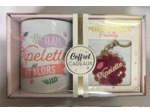 STC coffret mug et porte clés pailettes "Pipelette"