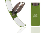 SOLAR BROTHER – Briquet Solaire Suncase – Étui bi-énergie Unique : allumage Solaire instantané ou allumage au gaz Traditionnel – Waterproof & Windproof — Innovation française brevetée – (Vert)
