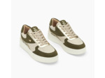 Baskets beige et kaki à lacets- Théonie - Vanessa Wu