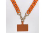 Chaine grosse maille avec pad universel - serie IBIZA - ORANGE- 1.2M