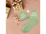 Chaussettes vertes paillettes "Soeur Complice"