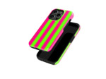 Flashy Green Stripes Case | Coque de téléphone 3D 2en1 Ultra-résistante