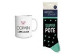 STC coffret mug et chaussettes"Copain comme cochon"