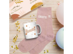 STC coffret mug et chaussettes à pailettes "Cocotte"