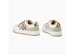 Baskets monogramme beige et vert - Rosie - Vanessa Wu