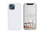Coque Silicone Moxie BeFluo Fine et Légère pour iPhone 14 Plus, Intérieur Microfibre - Blanc