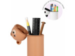 Legami - Kawaii Étui École 2 en 1 en Silicone Souple, Porte-stylos de Table, Fermeture à Glissière, Stylos Crayons Feutres TEDDY