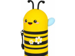 Legami - Kawaii Étui École 2 en 1 en Silicone Souple, Porte-stylos de Table, Fermeture à Glissière, Stylos Crayons Feutres BEE
