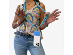 Chaine grosse maille avec pad universel - serie IBIZA -TURQUOISE-1.2M