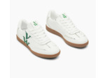 Baskets monogramme blanc et vert à semelle rétro - Charlize - Vanessa Wu