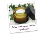 Lot de 6 pots en verre ambré