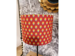 Lampe plumes de paon rouges