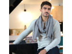 Foulard Pio unisexe - Voile de coton - Graphite
