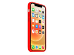 Coque Silicone Moxie BeFluo Fine et Légère pour iPhone 14, Intérieur Microfibre - Rouge