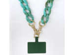 Chaine grosse maille avec pad universel - serie CAPRI -TURQUOISE 1.2M