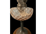 Lampe à pétrole laiton bois LA165