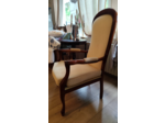 Fauteuil Voltaire garniture beige