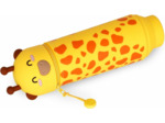 Legami - Kawaii Étui École 2 en 1 en Silicone Souple, Porte-stylos de Table, Fermeture à Glissière, Stylos Crayons Feutres GIRAFFE
