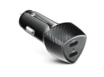 FORCELL F-ENERGY Chargeur adaptateur rapide carbone pour voiture 2x USB-C 20W