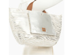 Sac cabas Vanessa Wu argenté imprimé zèbre