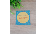 Carte "Happy groovy anniversaire" 11x11 cm