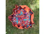 Sac fourre-tout pour les courses velours orange exotique