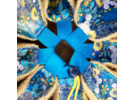 Tapis pieds au sec - Fleurs jaunes et bleues