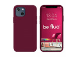 Coque Silicone Moxie BeFluo Fine et Légère pour iPhone 14 Plus, Intérieur Microfibre - Lie de vin