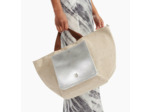 Cabas beige à pochette argent - Iris  Vanessa Wu