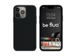 Coque Silicone Moxie BeFluo Fine et Légère pour iPhone 14 Pro, Intérieur Microfibre - Noir